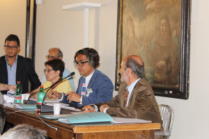 Antonio Andrisano nelle prime sedute del Consiglio: presidente in quanto consigliere anziano (maggior numero di voti personali sommati a quelli di lista)