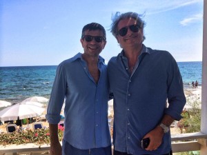 Il ministro Maurizio Lupi con l'ex presidente della Provincia Massimo Ferrarese al Paradise Beach
