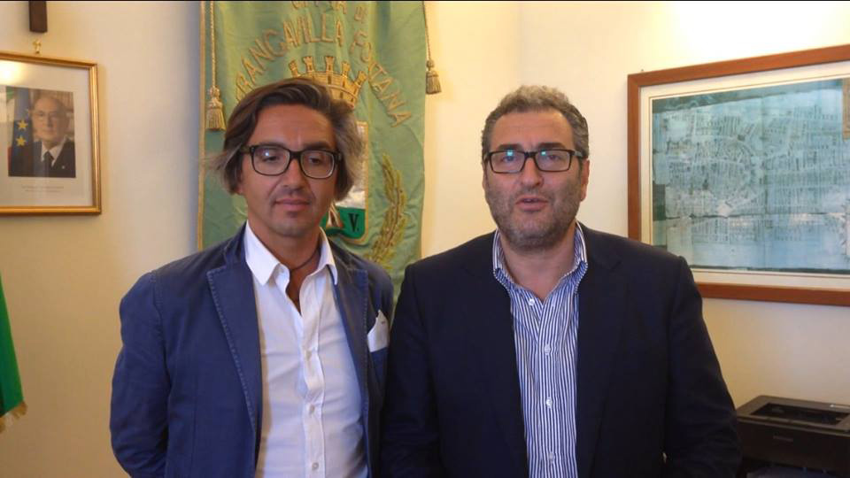 Il consigliere comunale di Forza Italia Antonio Andrisano e il sindaco Maurizio Bruno