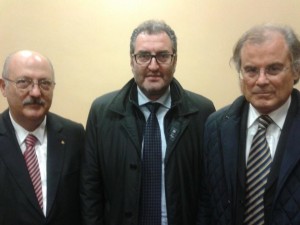 Il prefetto Nicola Prete, il sindaco e presidente della Provincia Maurizio Bruno, il questore Roberto Gentile