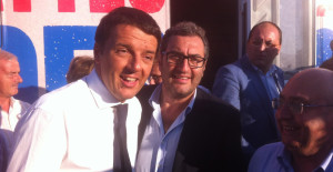 Matteo Renzi con Maurizio Bruno