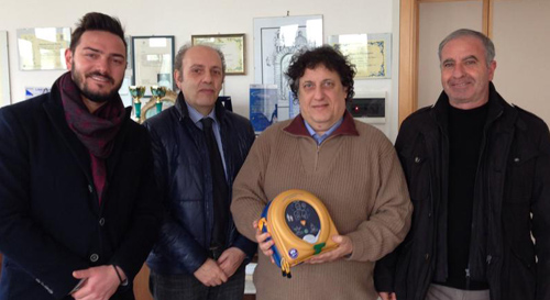 Da sinistra l'assessore Nicola Cavallo, Giuseppe Montanaro, Francesco Dell'Atti, Giovanni Corvino