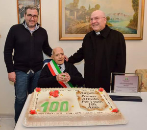 Con sindaco Bruno e arciprete della basilica del Santissimo Rosario, monsignor Alfonso Bentivoglio