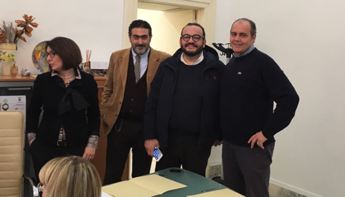 L'onorevole Ciracì e il consigliere comunale di Brindisi Giampiero Epifani depositano la loro lista in Provincia