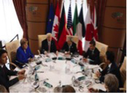 Un momento del G7 in corso a Taormina