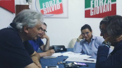 Una recente riunione dei forzisti: Bungaro, Caforio, Milone, Andrisano