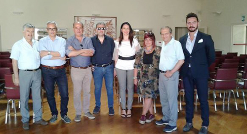 Da sinistra: Franco D'Alema, Nicola Lonoce, Alfredo Iaia. Maurizio Bruno, Michela Lonoce, Alessandra Latartara, Enzo Garganese