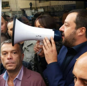Il coordinatore provinciale Taurino al fianco di Matteo Salvini