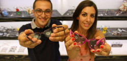 Francesco e Natalia, ottici optometristi titolari di "Stylottica"