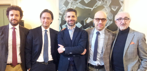 Da sinistra: Domenico Magliola, Domenico Attanasi, Antonello Denuzzo, Sergio Tatarano, Mimmo Tardio